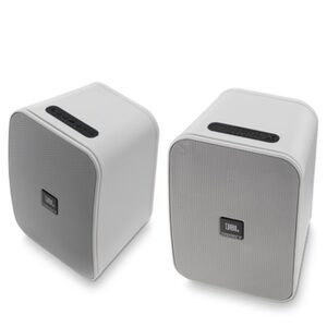 JBL White Compact Portable Speakers with Modern Design